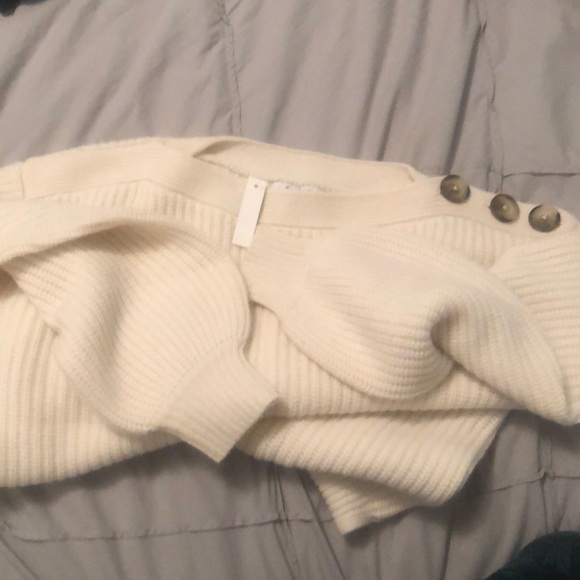 NWT button boatneck sweater - Picture 3 of 3